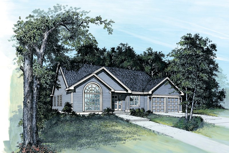 Dream House Plan - Ranch Exterior - Front Elevation Plan #48-589