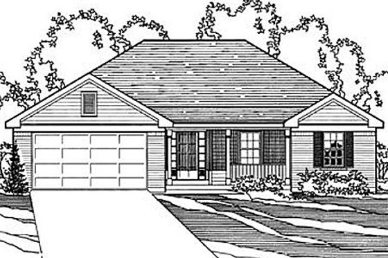 Exterior - Front Elevation for Traditional House Plan #31-135 - 3 bed, 2 bath