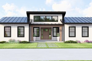 House Blueprint - Modern Exterior - Front Elevation Plan #1064-426