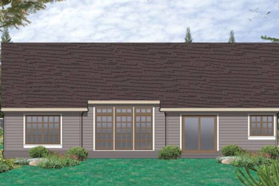 Exterior - Rear Elevation for Traditional House Plan #48-122 - 3 bed, 2 bath