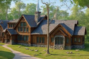 Craftsman Exterior - Front Elevation Plan #921-1