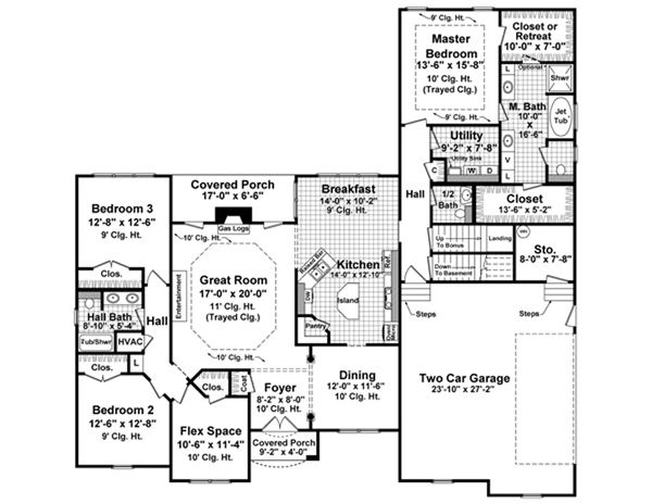 Home Plan - European Floor Plan - Main Floor Plan #21-336