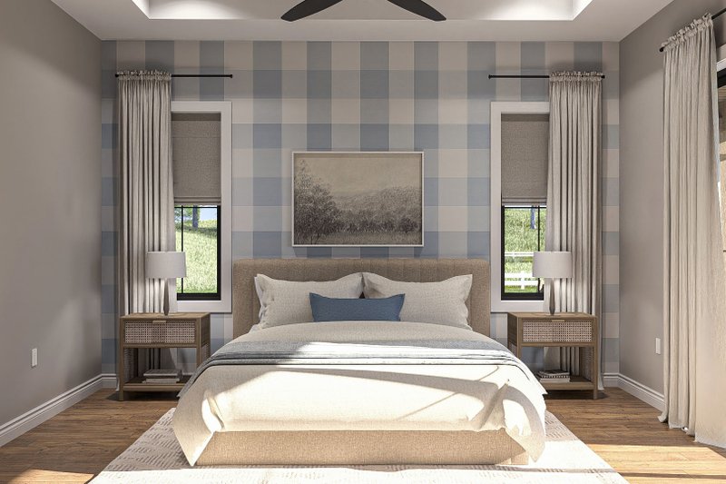 Home Plan - Interior - Master Bedroom for Barndominium House Plan #455-384 - 3 bed, 2.5 bath