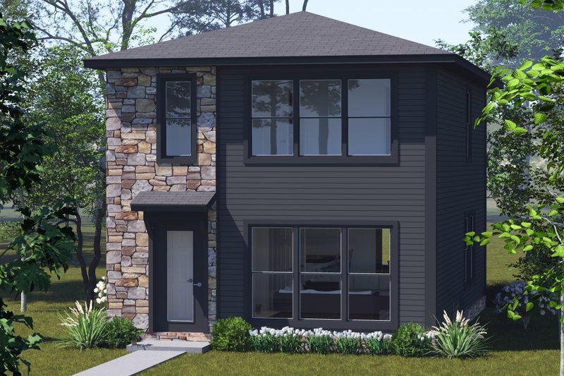 House Blueprint - Modern Exterior - Front Elevation Plan #513-2355