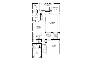 Floor Plan - Main Floor for Contemporary House Plan #48-1023 - 4 bed, 3.5 bath