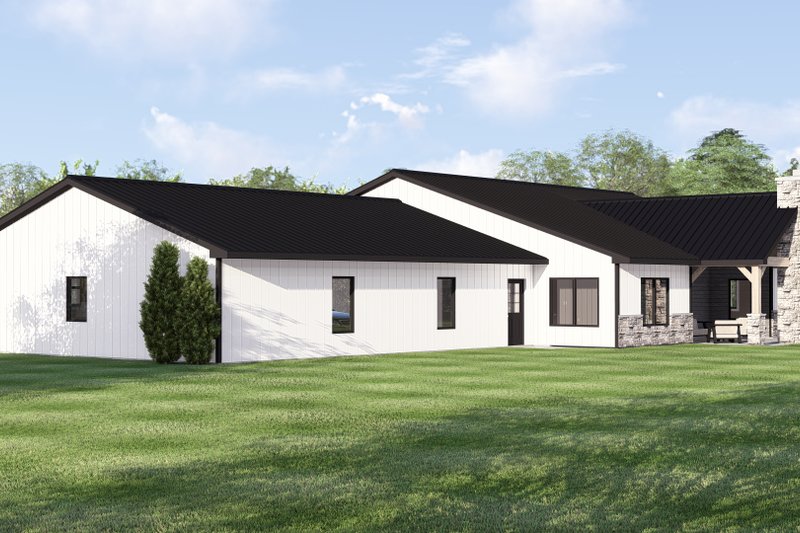 Architectural House Design - Exterior - Rear Elevation for Ranch House Plan #1064-440 - 3 bed, 3.5 bath