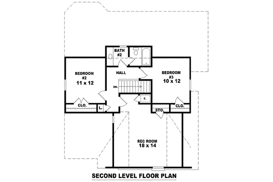 Floor Plan - Upper Floor for Traditional House Plan #81-1376 - 3 bed, 2.5 bath
