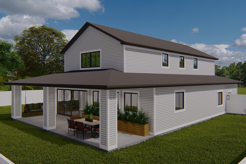 Architectural House Design - Exterior - Front Elevation 4 for Farmhouse House Plan #1060-168 - 3 bed, 2.5 bath