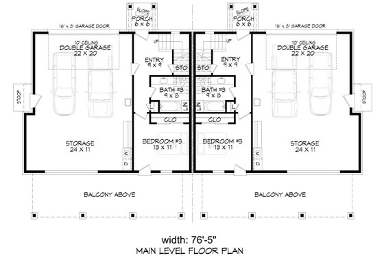 Floor Plan - Lower Floor for Beach House Plan #932-1167 - 6 bed, 6 bath