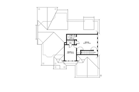 Floor Plan - Upper Floor for Craftsman House Plan #132-202 - 4 bed, 3 bath
