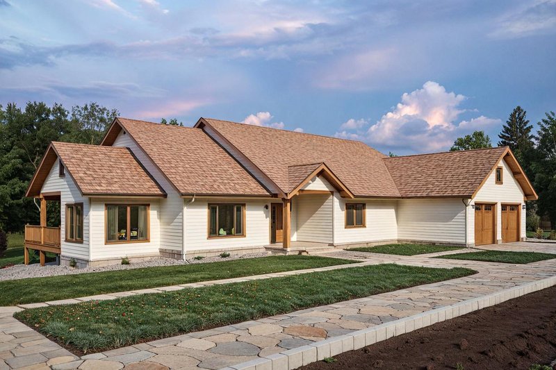 Home Plan - Exterior - Front Elevation 2 for Traditional House Plan #117-238 - 4 bed, 3 bath
