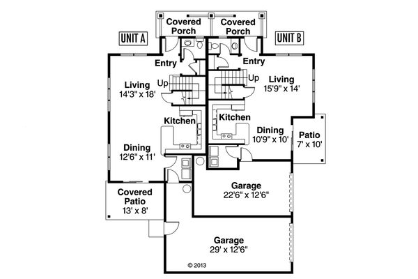 Country Floor Plan - Main Floor Plan #124-1077