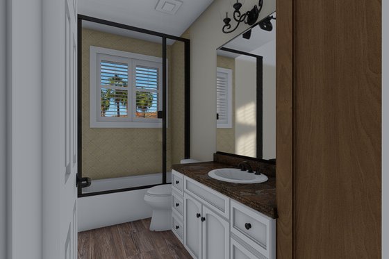 Interior - Master Bathroom 1 for Traditional House Plan #1060-60 - 3 bed, 2 bath