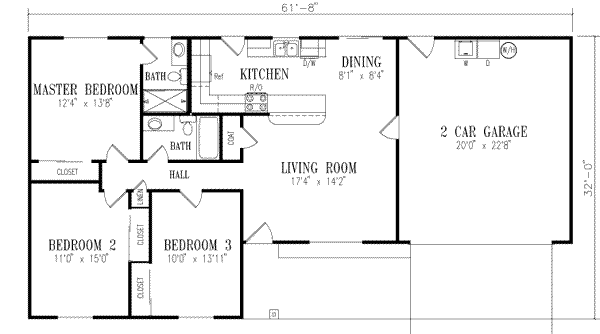 Home Plan - Adobe / Southwestern Floor Plan - Main Floor Plan #1-205