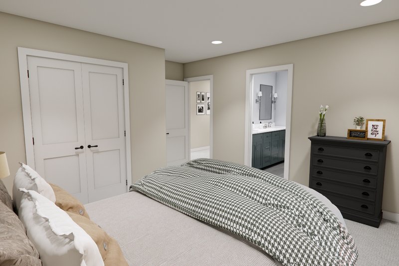 Architectural House Design - Interior - Bedroom 5 for Farmhouse House Plan #51-1363 - 4 bed, 3.5 bath