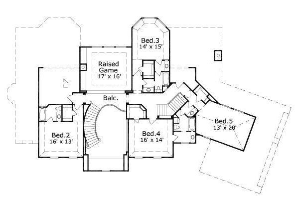 European Floor Plan - Upper Floor Plan #411-786