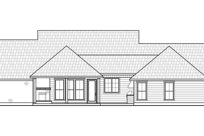 Dream House Plan - Exterior - Rear Elevation for Farmhouse House Plan #1074-87 - 4 bed, 2.5 bath