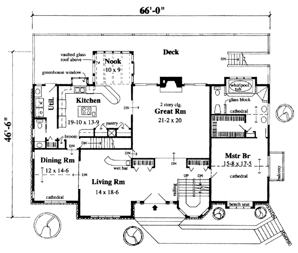 Modern Floor Plan - Main Floor Plan #75-125