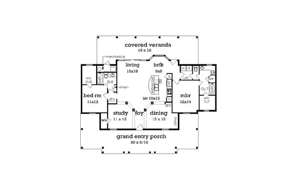Cottage house plan, beach style, floor plan