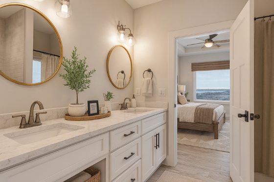 Interior - Master Bathroom for Ranch House Plan #70-1562 - 5 bed, 3 bath