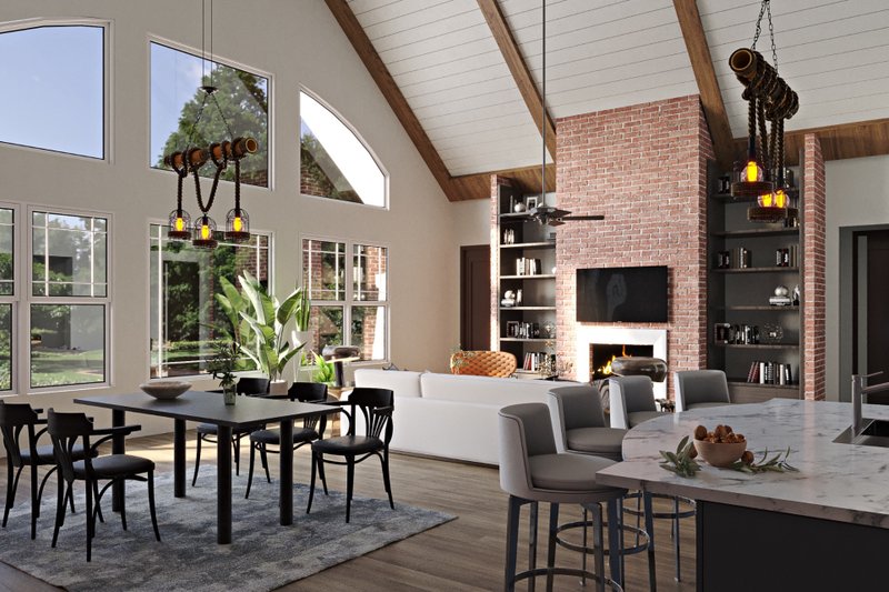 House Plan Design - Interior - Dining Room for Craftsman House Plan #54-545 - 5 bed, 4 bath