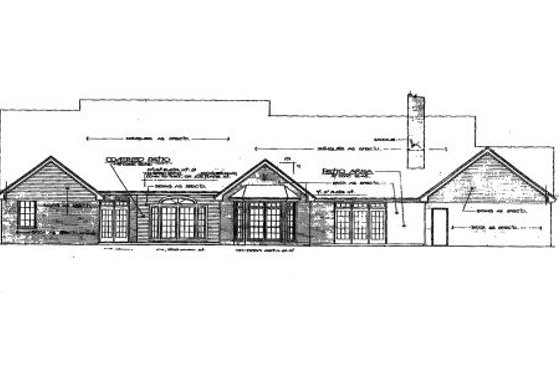 Exterior - Rear Elevation for Traditional House Plan #310-626 - 4 bed, 3.5 bath