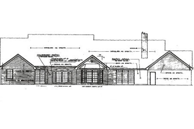 Dream House Plan - Exterior - Rear Elevation for Traditional House Plan #310-626 - 4 bed, 3.5 bath