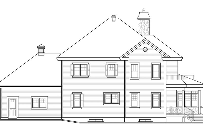 Home Plan - Exterior - Rear Elevation for Craftsman House Plan #23-2707 - 5 bed, 4 bath