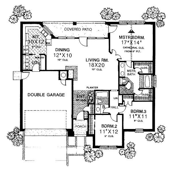 House Plan Design - Traditional Floor Plan - Main Floor Plan #310-897