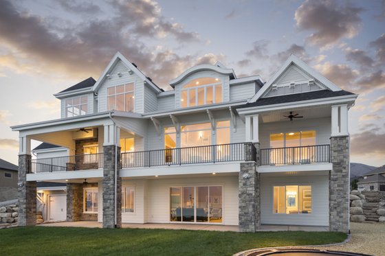 Exterior - Rear Elevation for Craftsman House Plan #920-29 - 5 bed, 3.5 bath