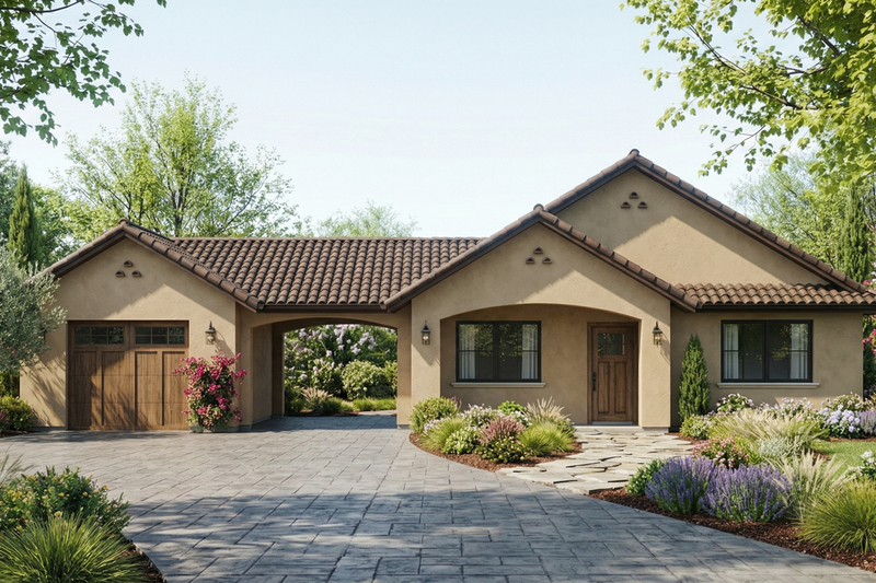 Ranch Style House Plan - 2 Beds 1 Baths 866 Sq/Ft Plan #515-20 Exterior