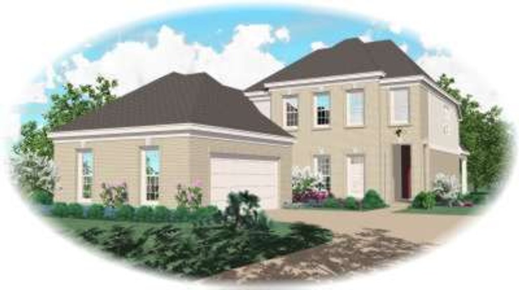 Exterior - Front Elevation 2 for Colonial House Plan #81-1459 - 3 bed, 2.5 bath