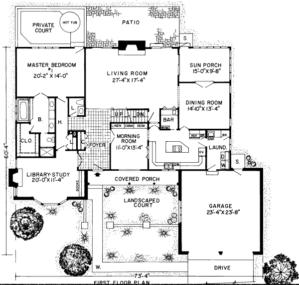 Country Floor Plan - Main Floor Plan #312-214