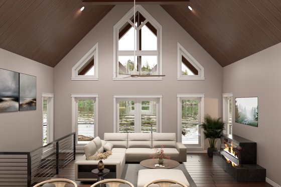 Interior - Family Room for Country House Plan #932-1350 - 3 bed, 2 bath