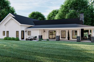 Exterior - Rear Elevation for Barndominium House Plan #455-273 - 3 bed, 2.5 bath