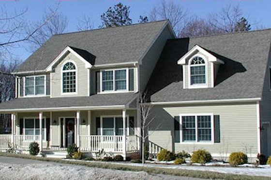 Exterior - Front Elevation for Country House Plan #75-155 - 3 bed, 2.5 bath