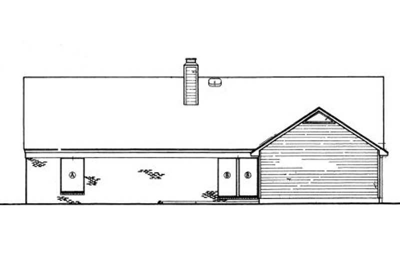 Dream House Plan - Exterior - Rear Elevation for Country House Plan #45-327 - 3 bed, 2 bath