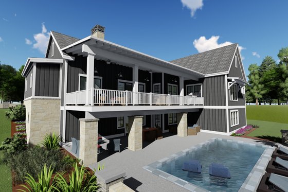 Exterior - Other Elevation 2 for Farmhouse House Plan #1069-17 - 3 bed, 2.5 bath