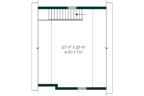 Floor Plan - Upper Floor for Country House Plan #23-2276, 0 bath