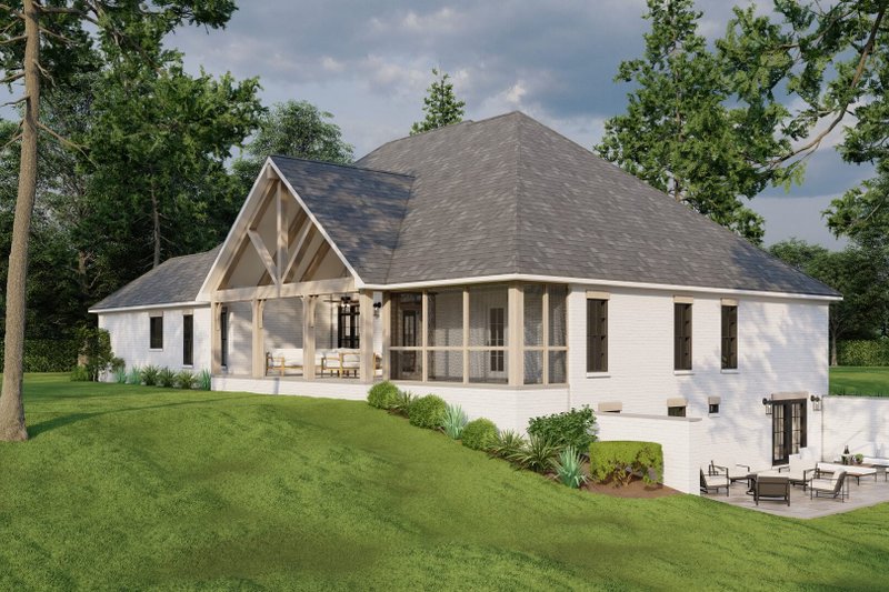 House Blueprint - Exterior - Rear Elevation for Modern House Plan #923-344 - 3 bed, 2.5 bath