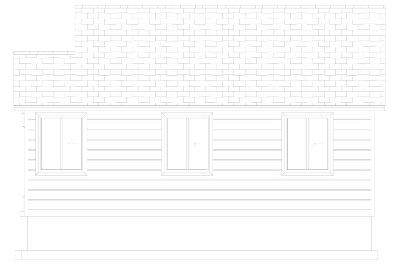 House Plan Design - Exterior - Other Elevation 3 for Craftsman House Plan #1060-333 - 2 bed, 1 bath