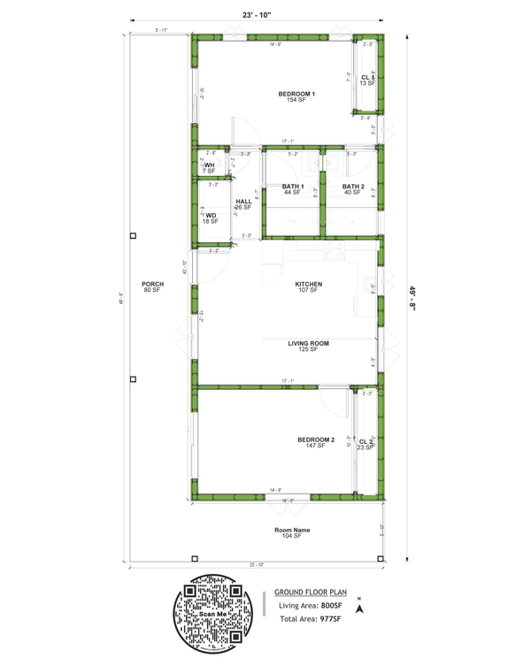 House Plan Design - Farmhouse Floor Plan - Main Floor Plan #1106-43
