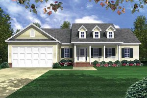 Country Exterior - Front Elevation Plan #21-149