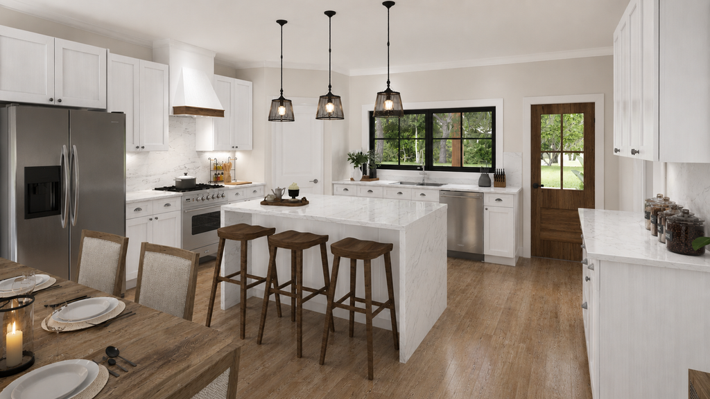 Interior - Kitchen for Barndominium House Plan #1117-7 - 4 bed, 3.5 bath