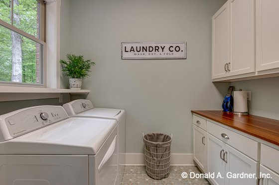 Interior - Laundry for European House Plan #929-1056 - 4 bed, 3 bath