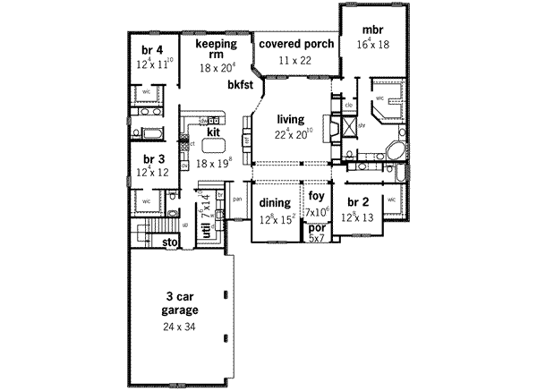 European Floor Plan - Main Floor Plan #16-314
