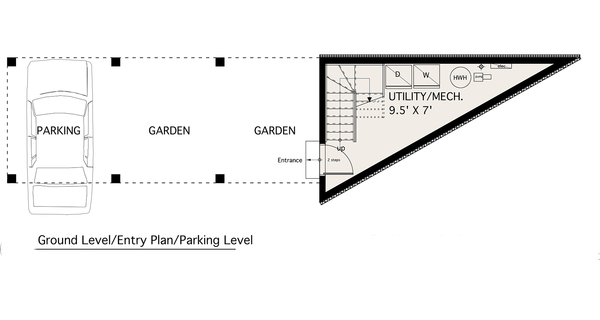 Modern design, 2 story studio plan, loft design, main floor plan