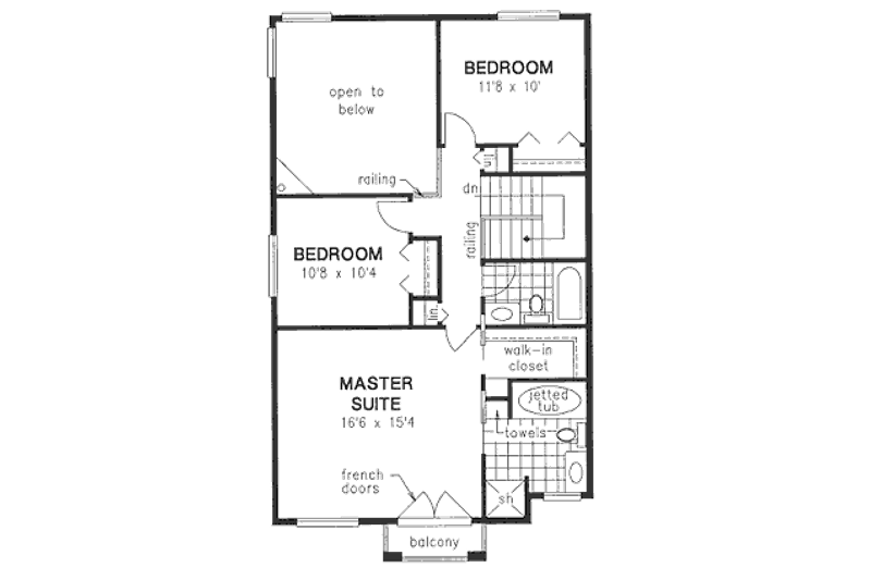 House Plan Design - Floor Plan - Upper Floor for Traditional House Plan #18-4254 - 3 bed, 3 bath