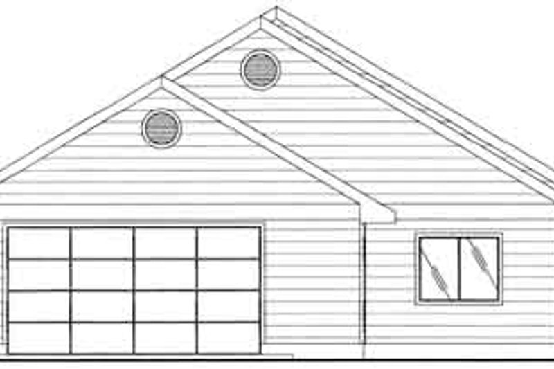 Home Plan - Exterior - Rear Elevation for Traditional House Plan #117-456 - 3 bed, 2 bath