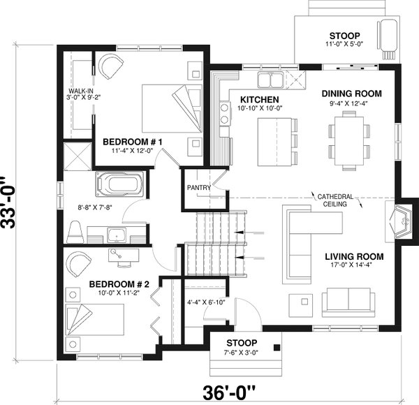 Home Plan - Floor Plan - Main Floor Plan #23-138